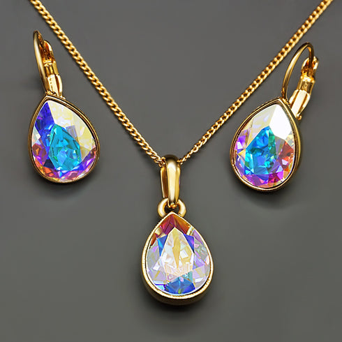 Комплект "Kristāla Lāse (Aurore Boreale)" с кристаллами Swarovski™